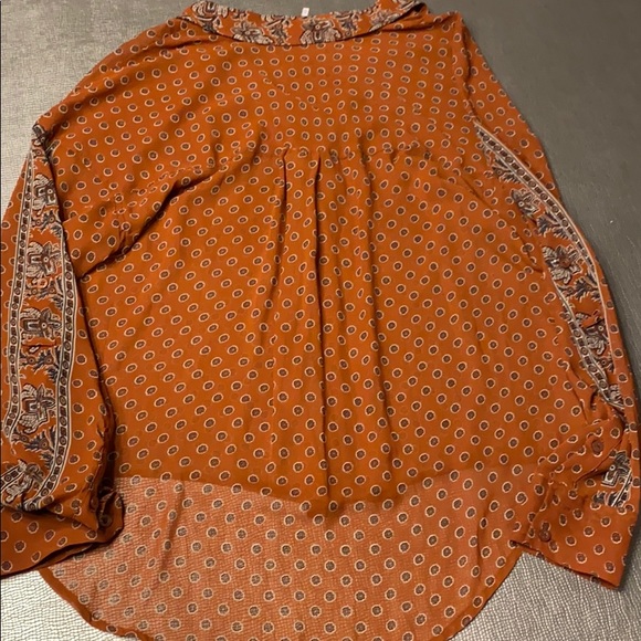 Free People top XS sheer button front - Picture 6 of 6
